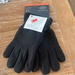 St. John's Bay Black Fleece Touch Gloves Size M